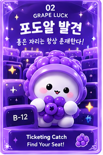 피규어 포도알 발견 부적 - 빈 좌석 포도알 발견 기원 무료 다운로드