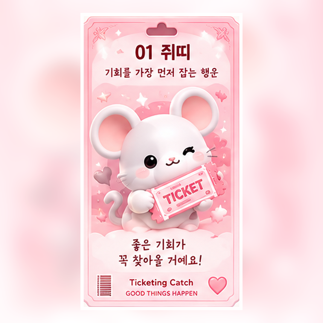 쥐띠 티켓팅 부적 - 쥐띠 콘서트 티켓팅 행운 무료 다운로드
