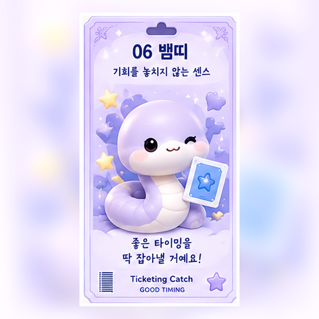 뱀띠 티켓팅 부적 - 뱀띠 콘서트 티켓팅 행운 무료 다운로드