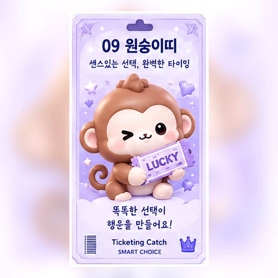 원숭이띠 티켓팅 부적 - 원숭이띠 콘서트 티켓팅 행운 무료 다운로드