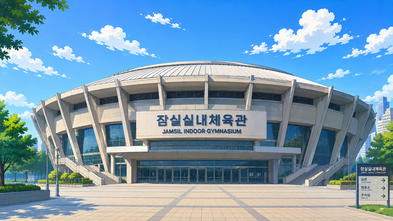 잠실실내체육관 공연장 외관